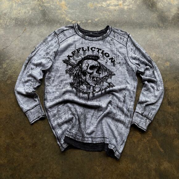 Crazy Y2K Opium Affliction Grail Grunge Reversible‎ Shirt - Picture 4 of 4